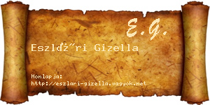 Eszlári Gizella névjegykártya
