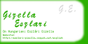 gizella eszlari business card